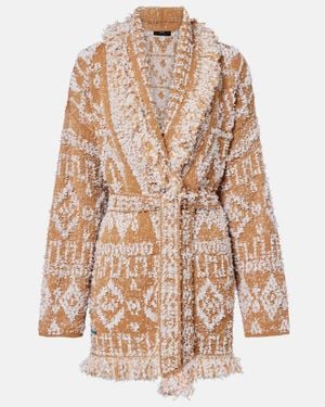 Alanui Send Beat Wool-Blend Cardigan - Natural