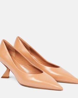 Nensi Dojaka Leather Court Shoes - Natural