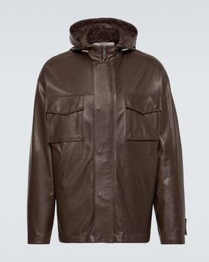 Tod's Leather Jacket - Brown