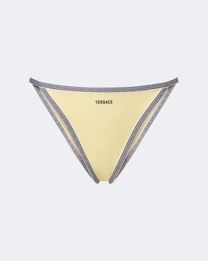 Versace Besticktes Bikini-Hoeschen Greca - Weiß