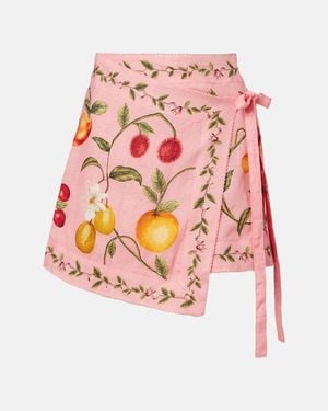 Agua Bendita Cover-Up Luna Aus Leinen - Pink