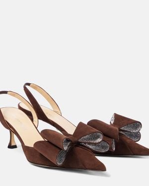 Mach & Mach Le Cadeau 65 Suede Court Shoes - Brown