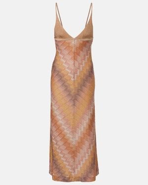 Missoni Lame Midi Dress - Brown