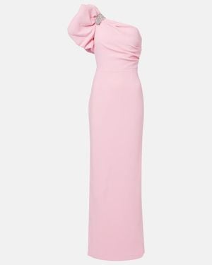 Rebecca Vallance Isabella Asymmetric Crepe Gown - Pink