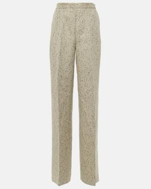 Altuzarra Laski Hemp-Blend Wide-Leg Trousers - Natural
