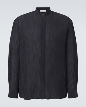 Umit Benan Camisa Bruce De Lino Y Algodon - Azul
