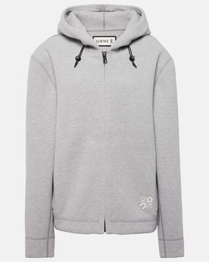Loewe X On Logo Jersey Hoodie - Grey