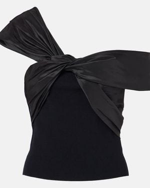 Jonathan Simkhai Celiana Taffeta Top - Black