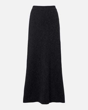 Agnona Cashmere Midi Skirt - Black