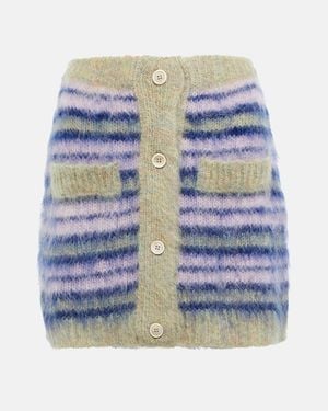 Marni Minirock Aus Einem Mohairgemisch - Blau