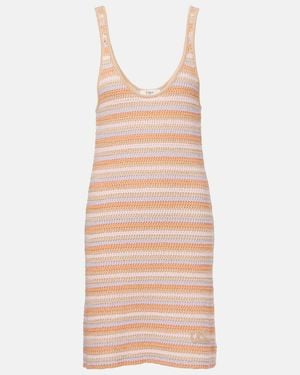 Chloé Knitted Cotton Minidress - Pink