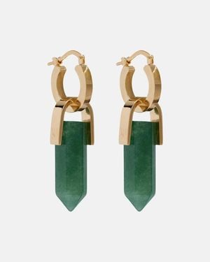 La DoubleJ Orecchini Pillar Placcati - Verde