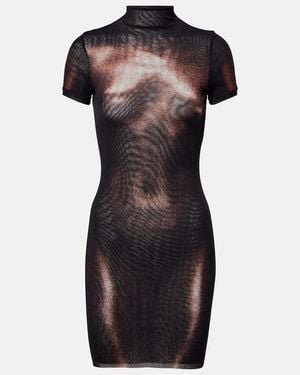 Jean Paul Gaultier Mini Dress Mesh Body Dust - Black