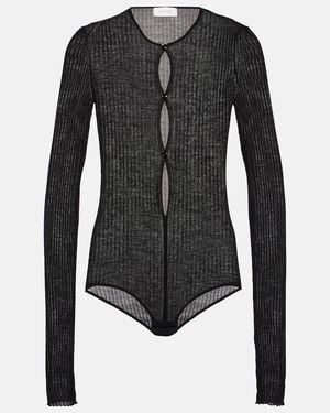 Sportmax Body Aus Rippstrick - Schwarz