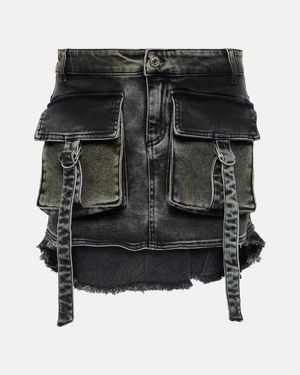 Blumarine Denim Miniskirt - Black