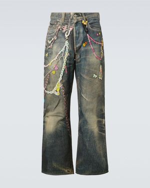 Acne Studios 1981M Trompe L'Oil Wide-Leg Jeans - Grey