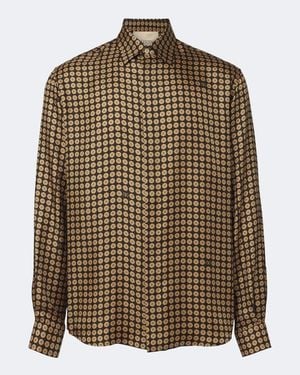 Valentino Garavani Hemd Vlogo Aus Seiden-Twill - Braun