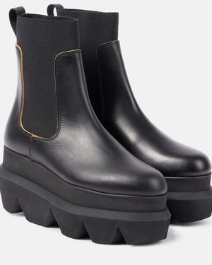 Sacai Leather Chelsea Boots - Black