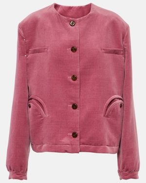 Blazé Milano Chaqueta Gliss de terciopelo de algodon y lino - Rosa