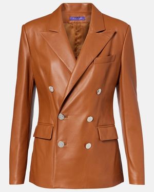 Ralph Lauren Camden Leather Blazer - Brown
