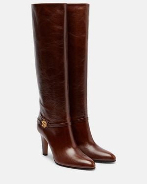 Chloé Eve 85 Leather Knee-High Boots - Brown