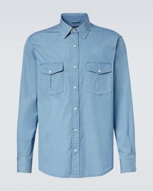 ZEGNA Cotton Shirt - Blue