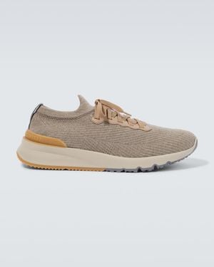 Brunello Cucinelli Knit Trainers - Grey