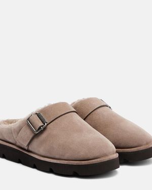 Brunello Cucinelli Slippers Monili De Ante - Marrón
