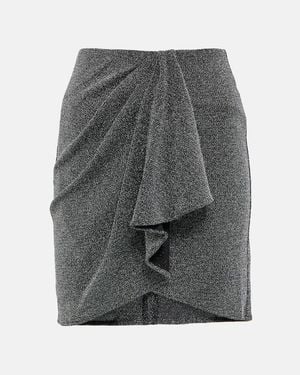 Isabel Marant Bergen Lurex Jersey Ruffled Miniskirt - Grey
