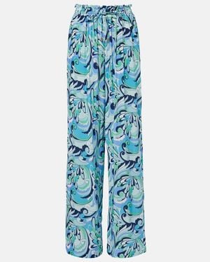 Melissa Odabash Reese Printed Palazzo Pants - Blue