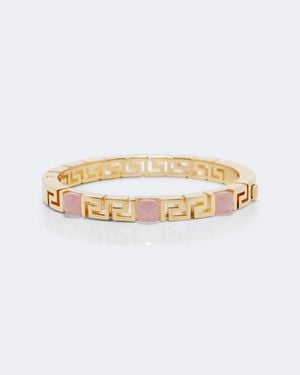 Versace Verziertes Armband Greca - Weiß
