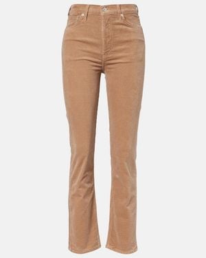 Citizens of Humanity Blaine Cotton Corduroy Straight Trousers - Natural