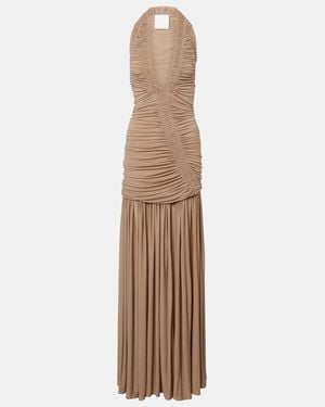 Christopher Esber Orion Gathered Ruched Gown - Natural