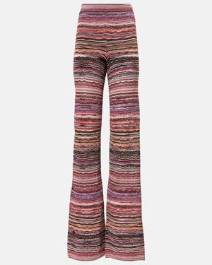 Missoni Zigzag Striped Lame Flared Trousers