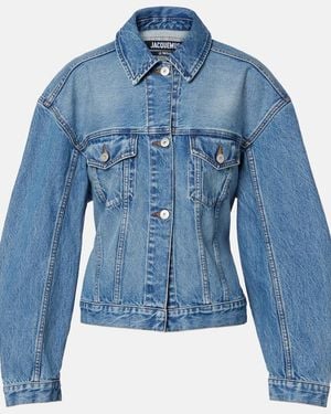 Jacquemus Cropped Denim Jacket - Blue
