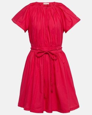 Ulla Johnson Jessa Cotton Poplin Minidress - Red