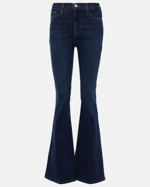 FRAME Le High Flare High-Rise Jeans - Blue