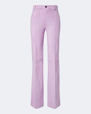 Stouls Lizzy Suede Bootcut Trousers - Purple