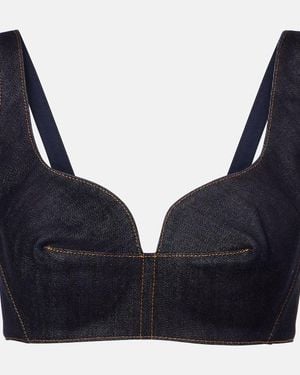 Givenchy Denim Bra Top - Blue
