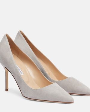 Manolo Blahnik Pumps Bb 90 Aus Veloursleder - Weiß