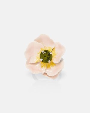 Simone Rocha Ring Blooming Poppy Mit Kristall - Mettallic