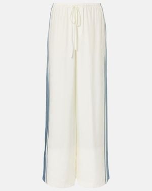SIR. Lilou Silk Wide-Leg Pants - White