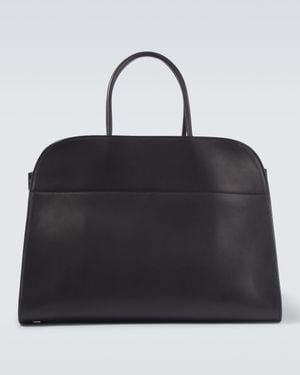 The Row Margaux Leather Tote Bag - Black