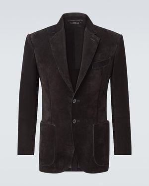 Tom Ford Suede Blazer - Black