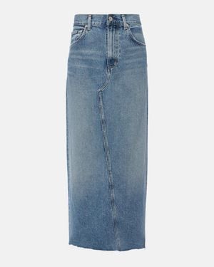 Citizens of Humanity Circolo Reworked Denim Maxi Skirt - Blue