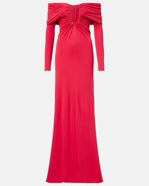 Christopher Esber Arced Palm Cutout Gathered Gown