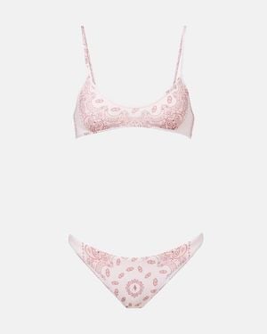 The Attico Bandana Mid-Rise Bikini - Pink