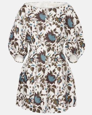 Faithfull the Brand Lowen Linen Minidress - Multicolour