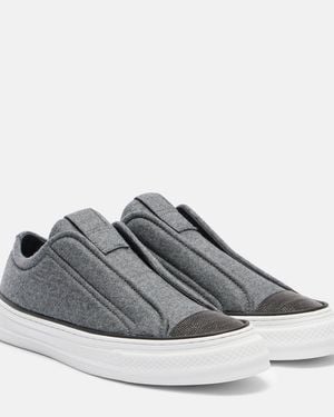 Brunello Cucinelli Low-Top Slip-On Trainers - Grey