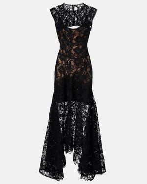 Costarellos Janica Silk Lace Gown - Black